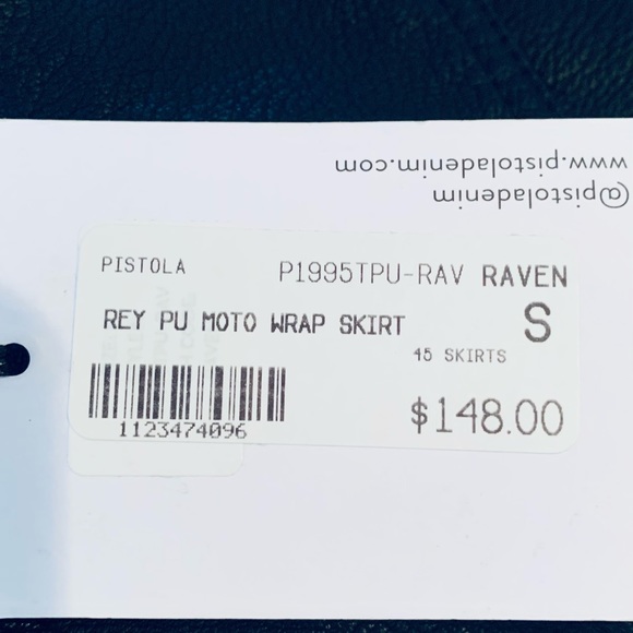 Pistola Moto Vegan Leather Skirt - NWT - Picture 6 of 6